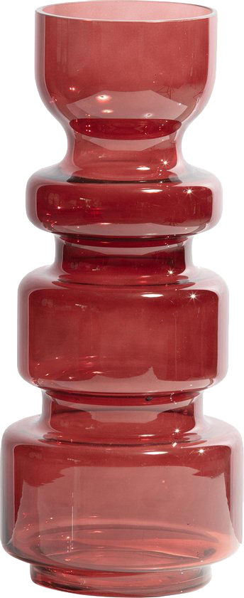 BePureHome Expressive sklenená váza - Červená, Veľká